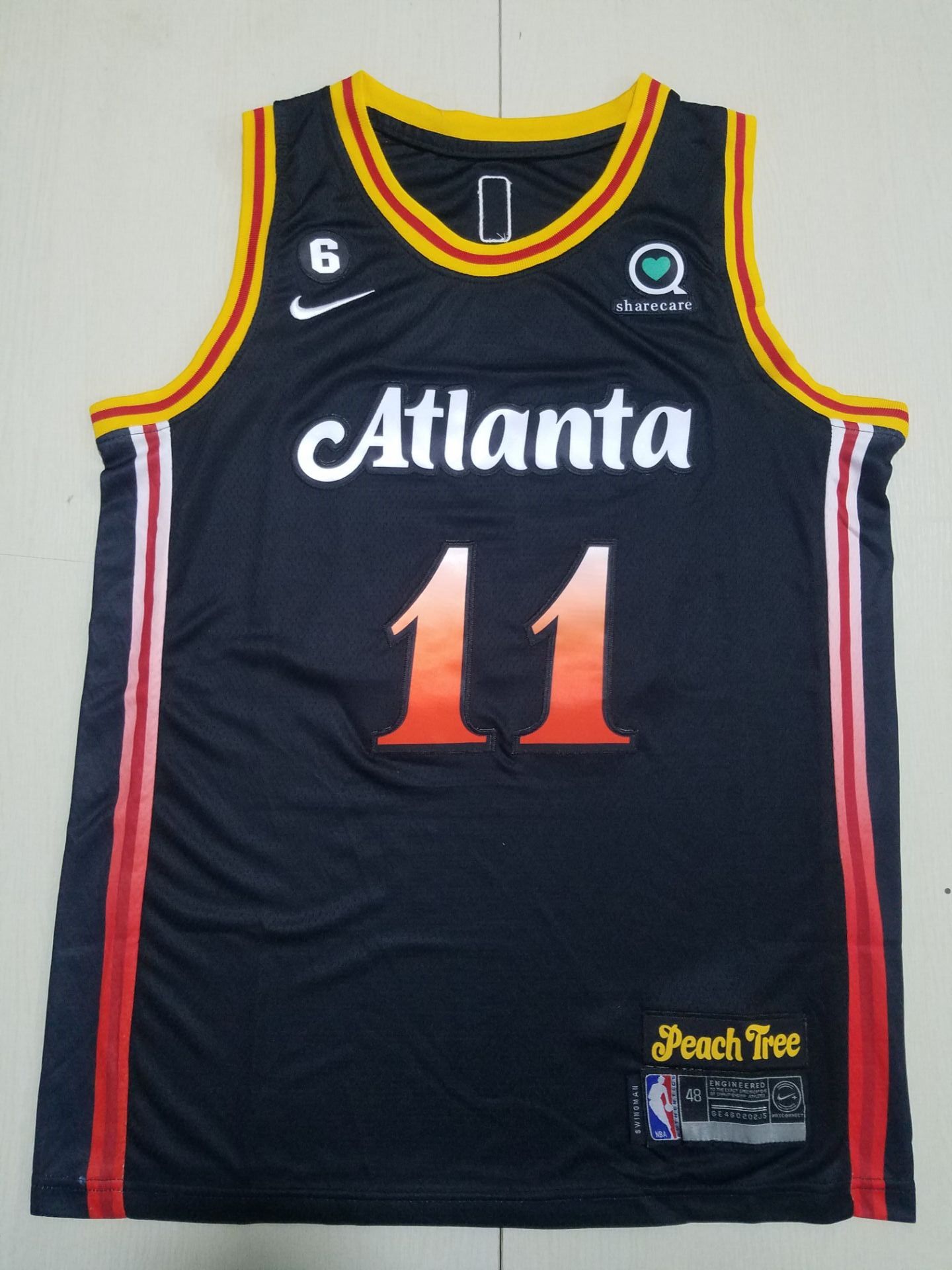 Men Atlanta Hawks 11 Young Black Nike City Edition 2022 NBA Jersey